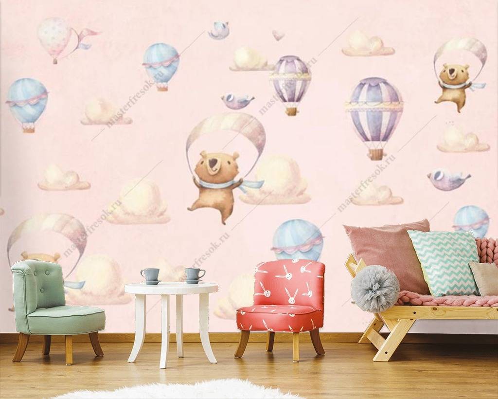 Фотообои Летающие мишки  15-995