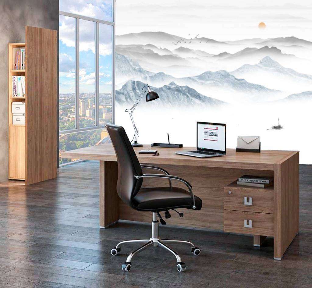 Фотообои в интерьере серо-голубые горы  15-660 фото