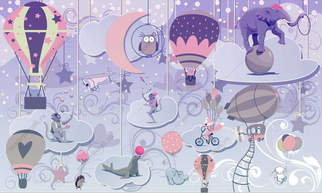 Фотообои в интерьере звери в цирке  13-170 фото