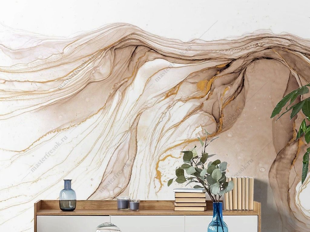 Фотообои Флюид арт Сепия   14-708