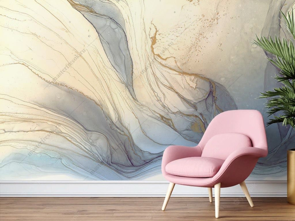 Фотообои Флюид арт Глубокий синий   14-706