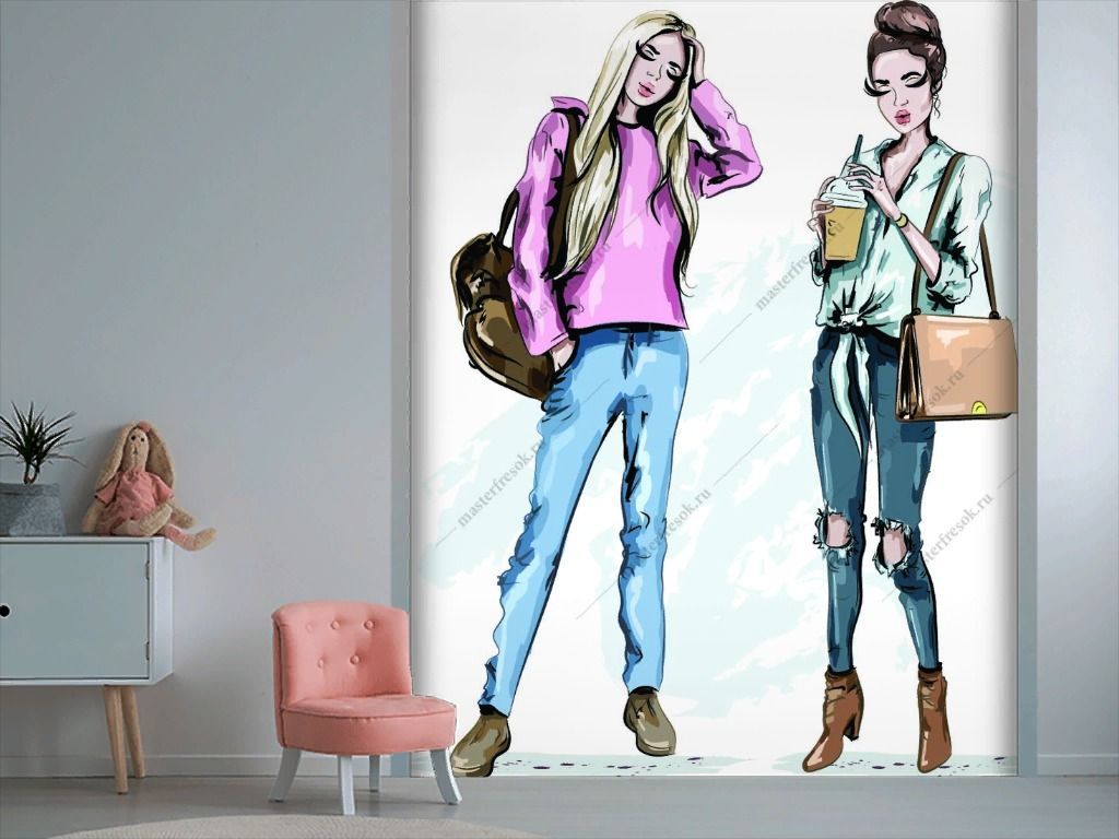 Фотообои Модные подружки  12-1381