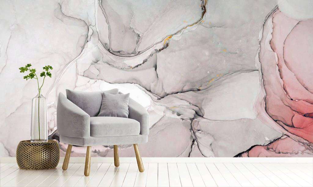 Фотообои в интерьере разводы на мраморе  9-951 фото