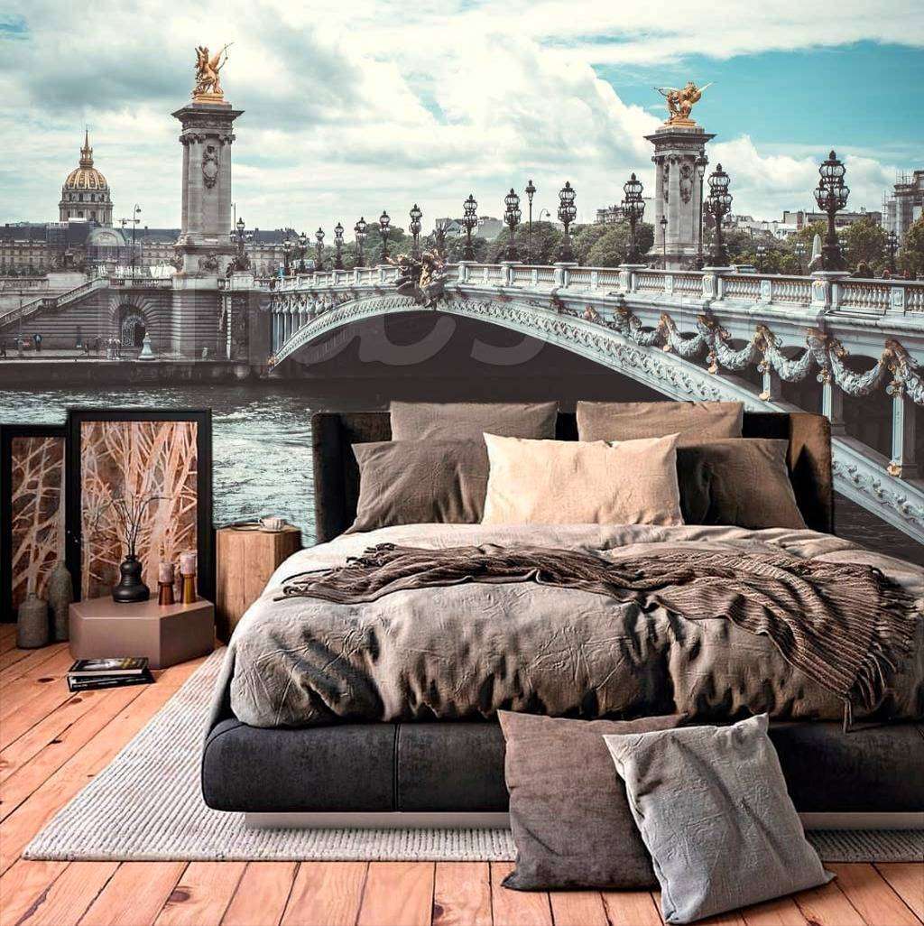 Фотообои в интерьере мост в париже  9-735 фото