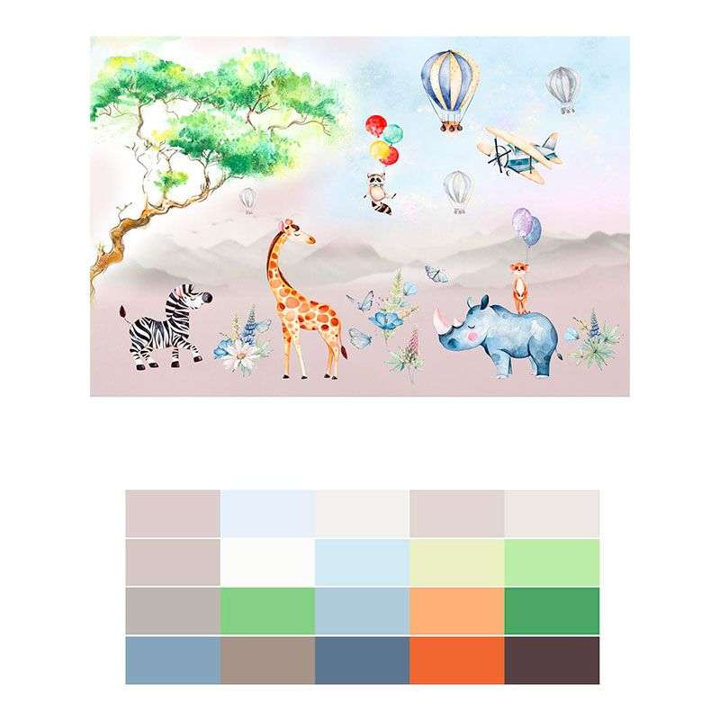 Фотообои в интерьере животные на поляне  13-376 фото