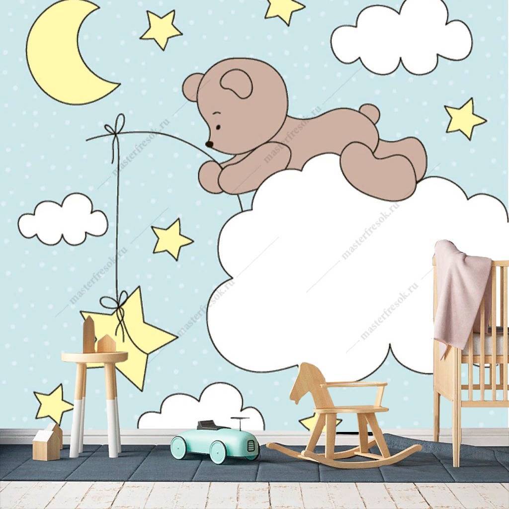 Фотообои Мишка и звезда  12-614