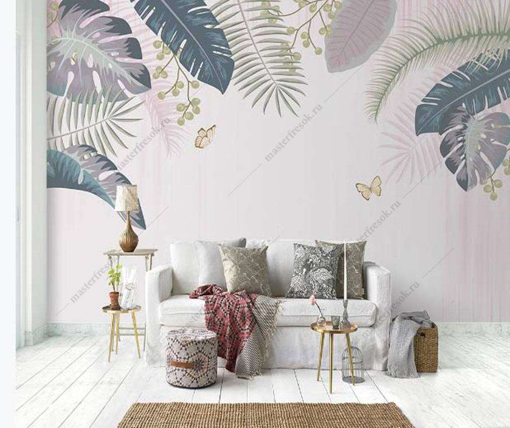 Фотообои в интерьере тропики  16-173 фото