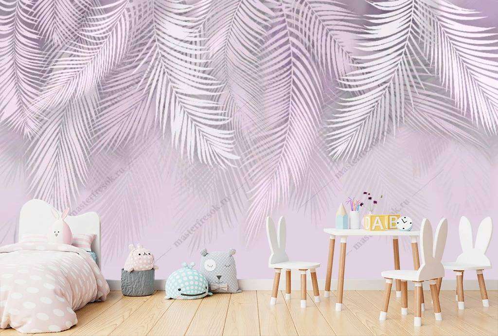 Фотообои в интерьере фоновые листья  10-768 фото