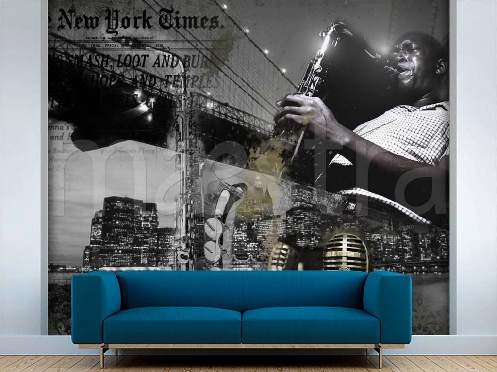 Фотообои Ночной город коллаж  2-077