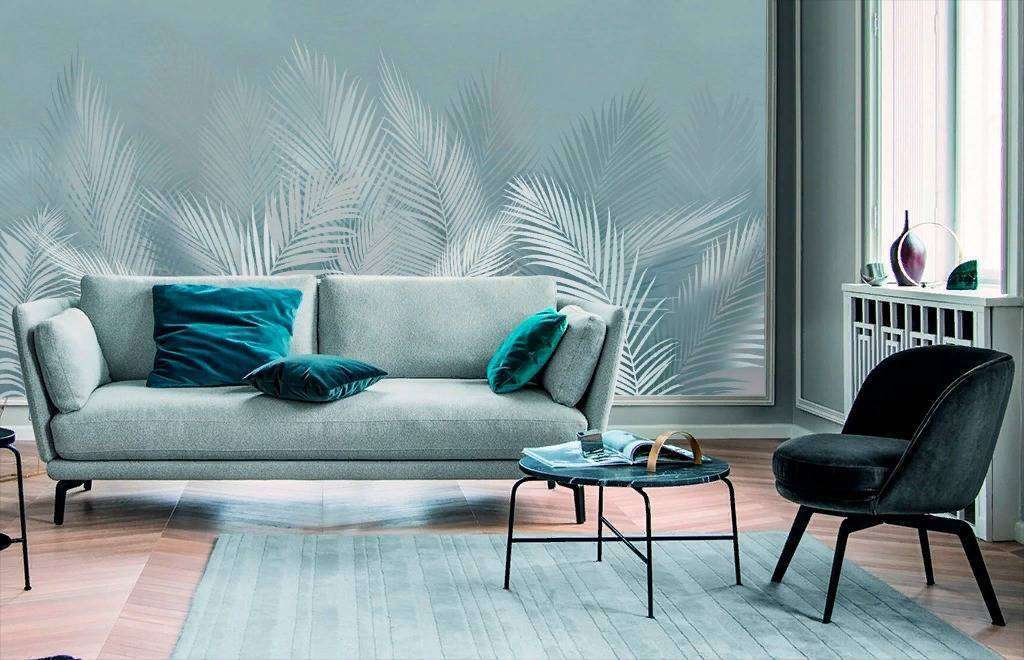 Фотообои Бесшовные обои на стену:  Пальмовые листья. Артикул: 13-219  