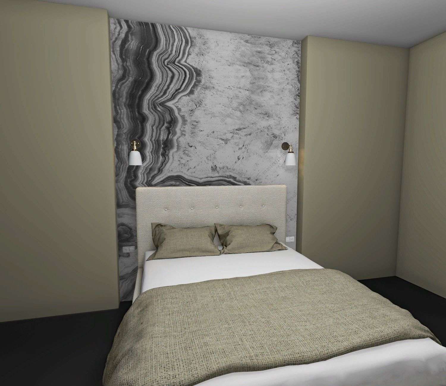 Фотообои в интерьере срез камня ч/б  9-1835 фото