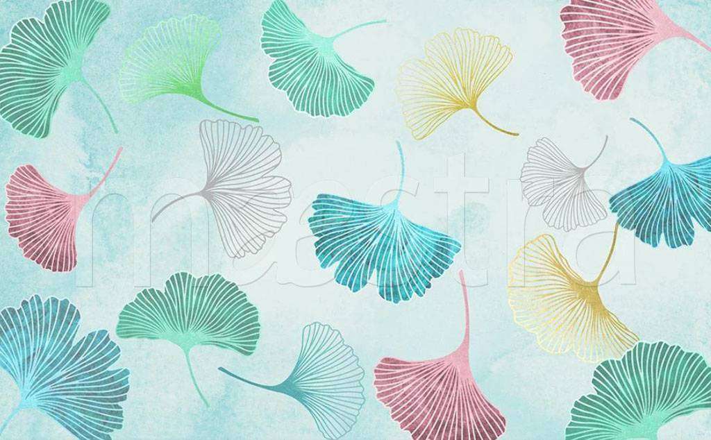 Фотообои в интерьере абстракция лепестки  15-491 фото