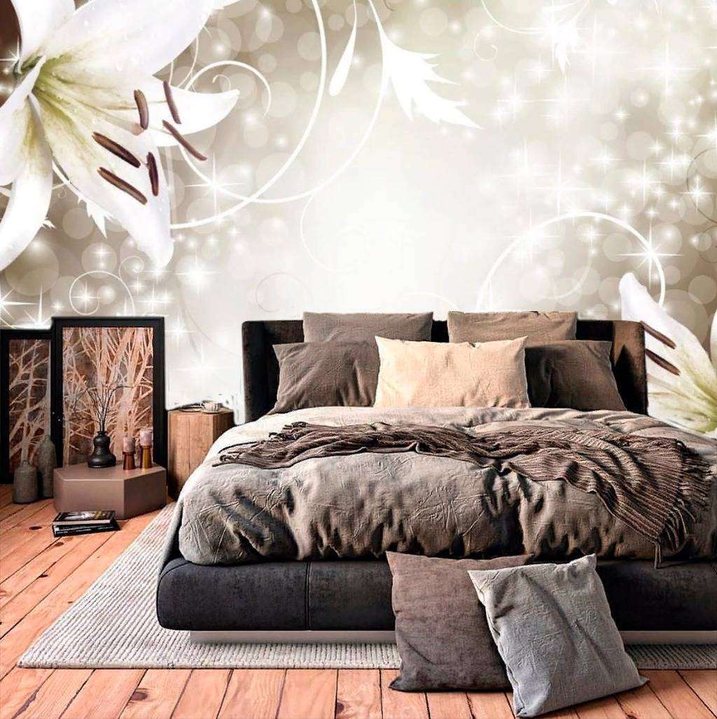 Фотообои в интерьере лилии цветы  15-738 фото