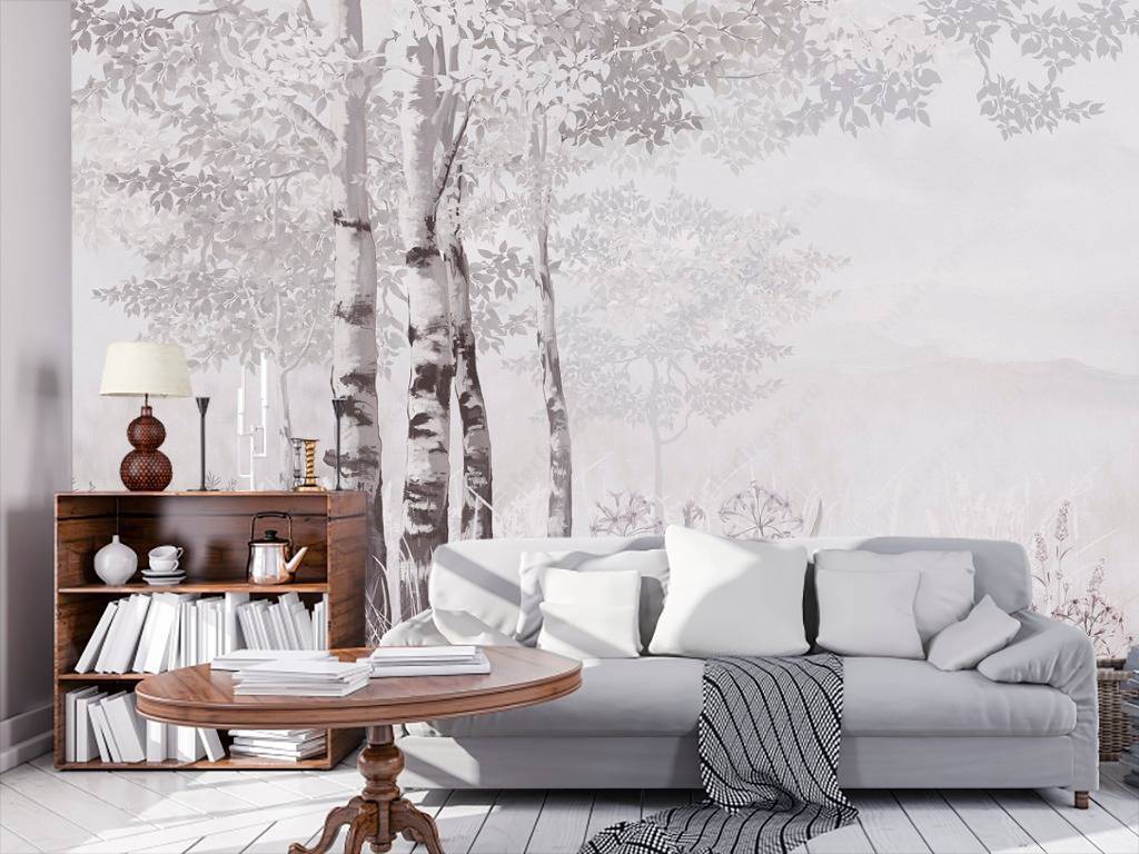 Фотообои Береза в лесу  13-189