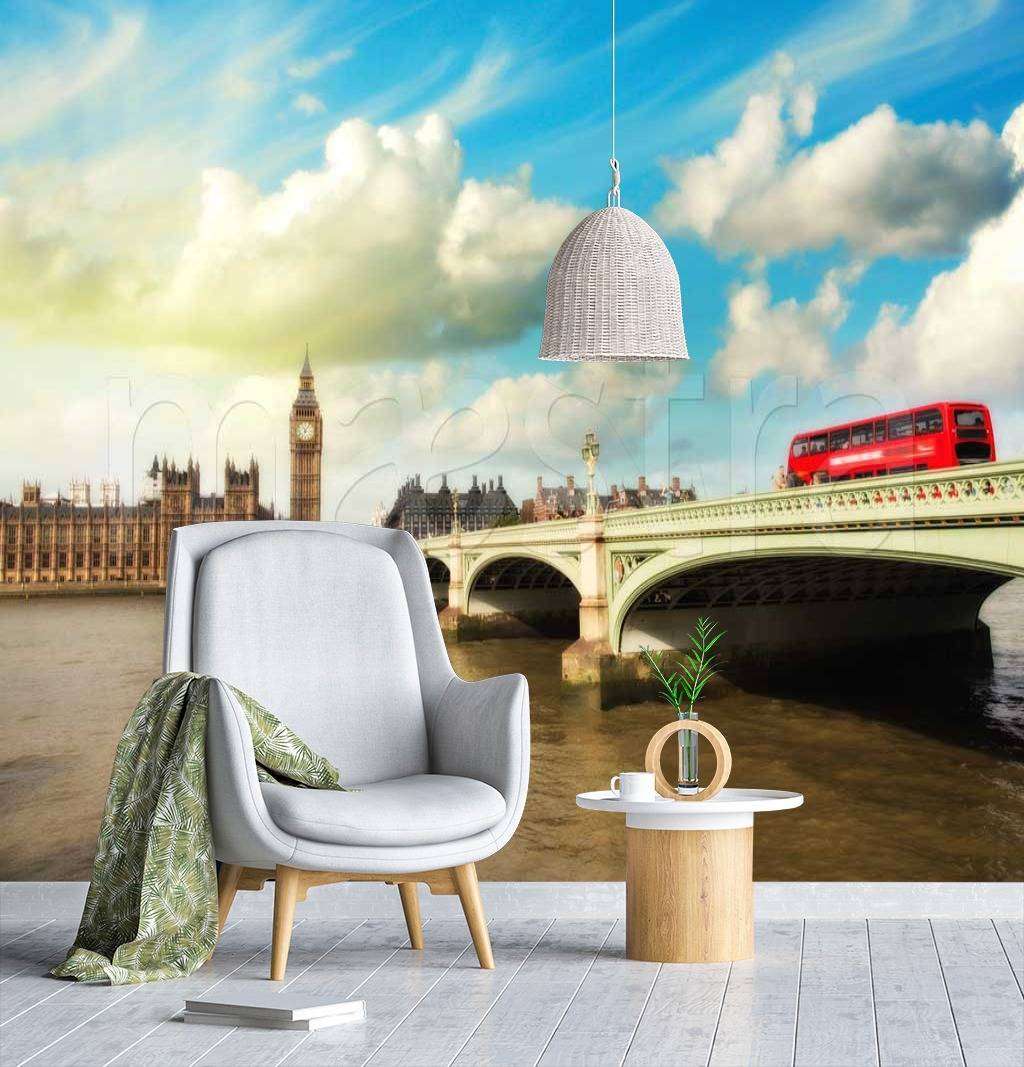 Фотообои в интерьере лондон теплым днем  9-489 фото