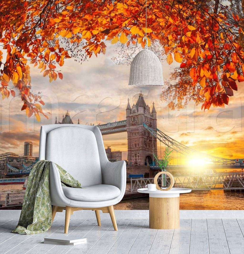 Фотообои в интерьере лондон золотой  9-575 фото