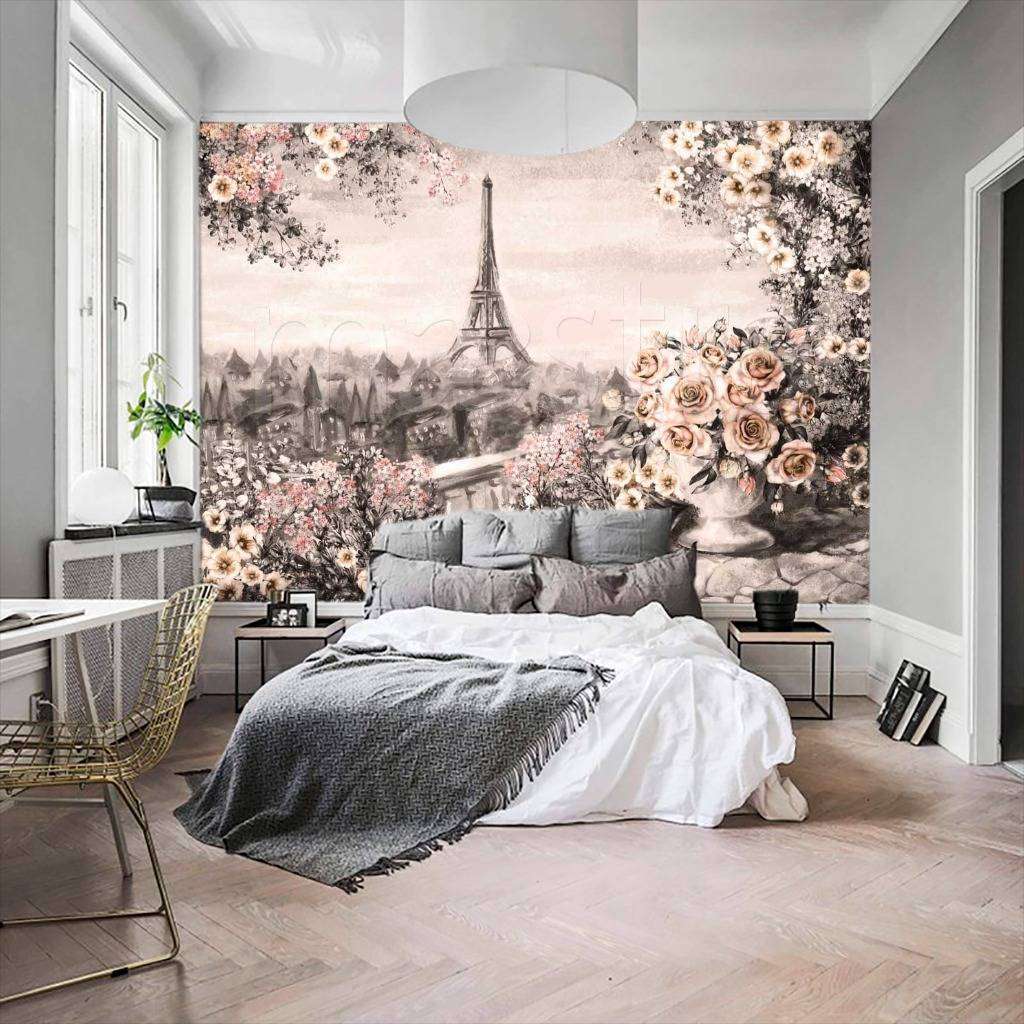 Фотообои Париж эйфелева башня нарисованная  9-760