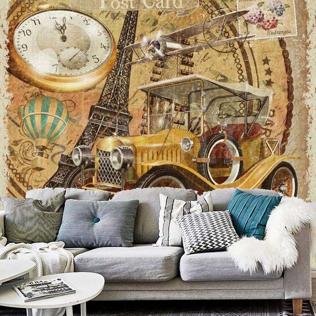 Фотообои Париж винтажная марка  9-287