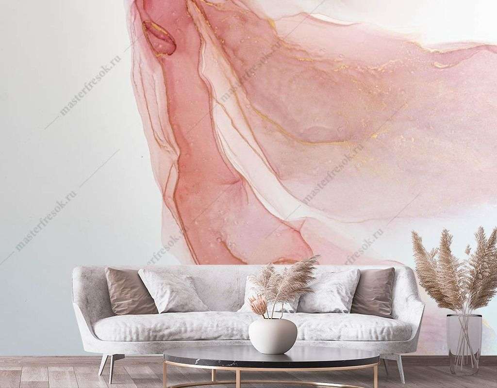 Фотообои в интерьере акварельная абстракция  9-1570 фото