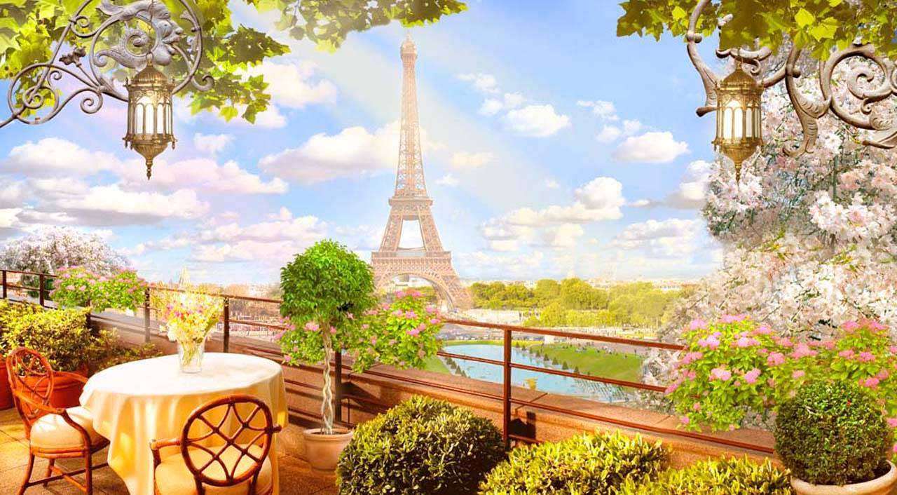 Фотообои в интерьере французское кафе  5-066 фото