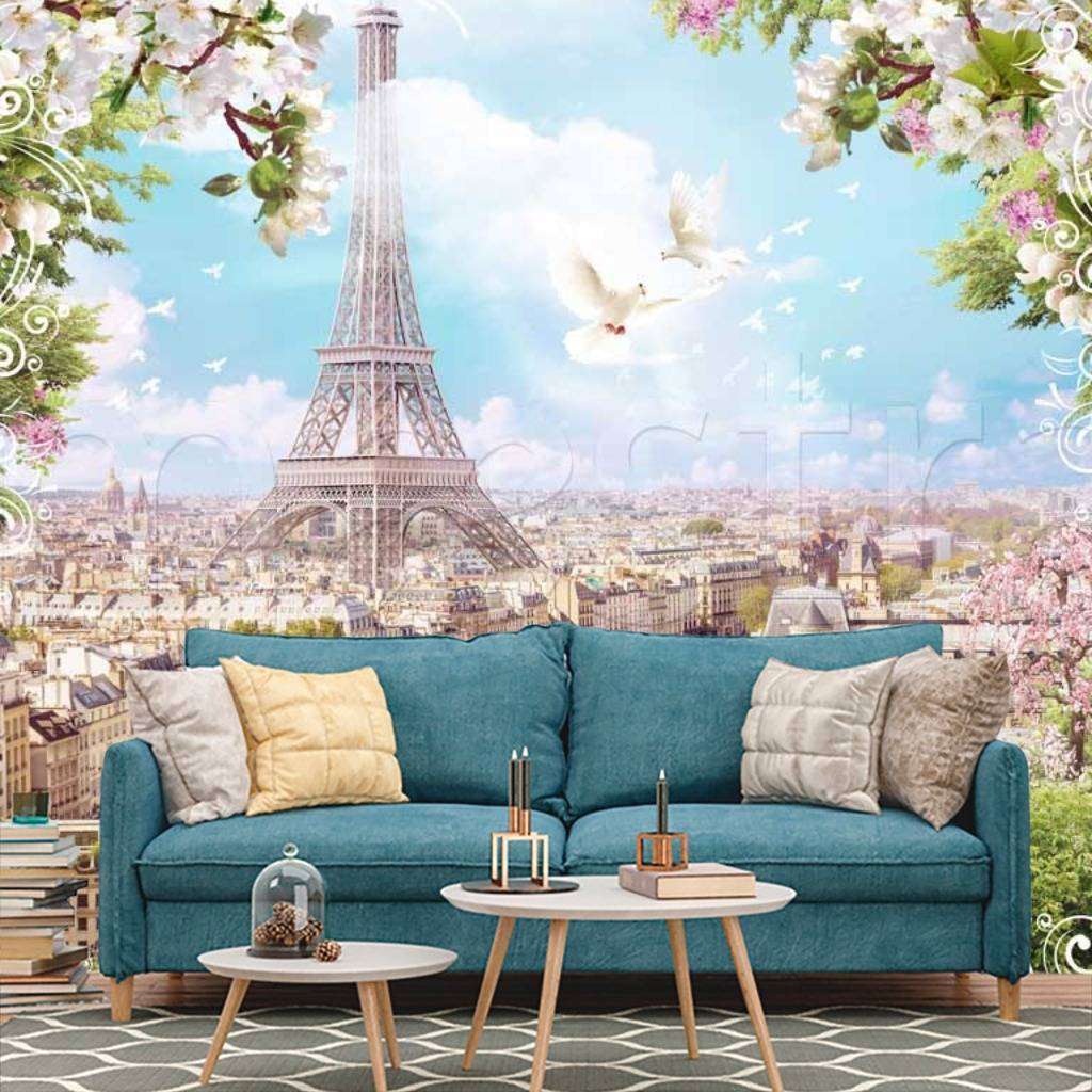 Фотообои Вид Парижа весной  9-734