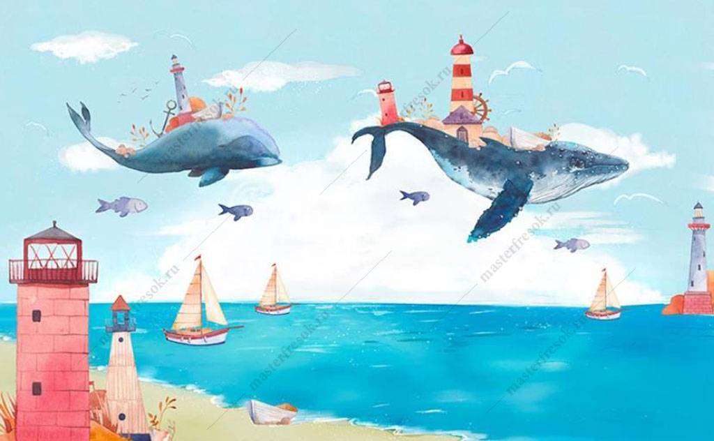 Фотообои в интерьере маяк на ките  16-019 фото