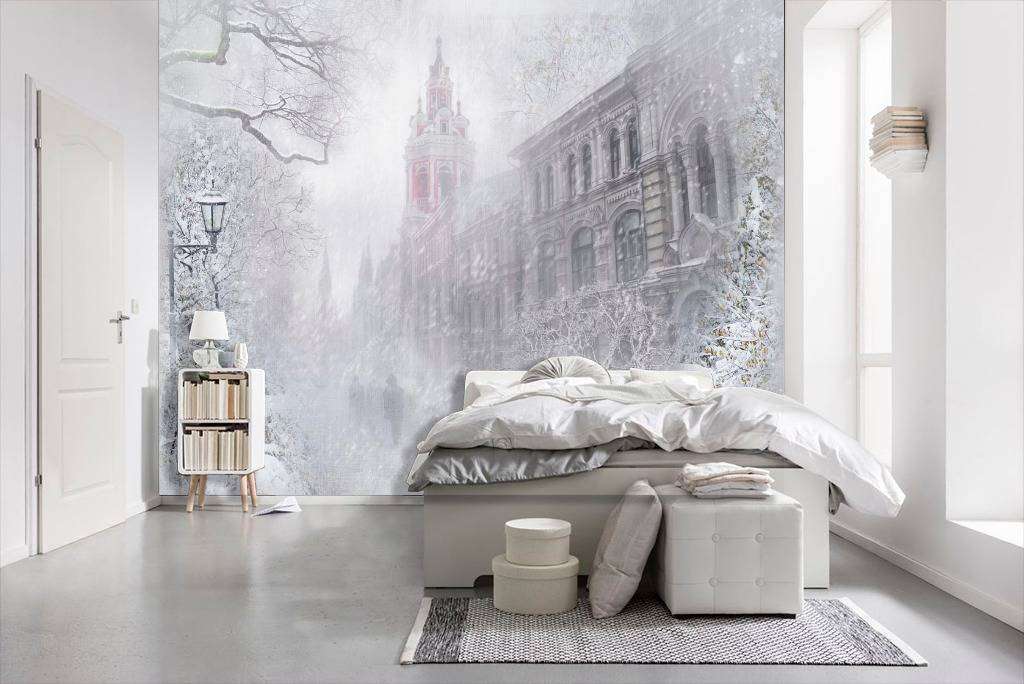 Фотообои в интерьере зимнее утро  13-122 фото