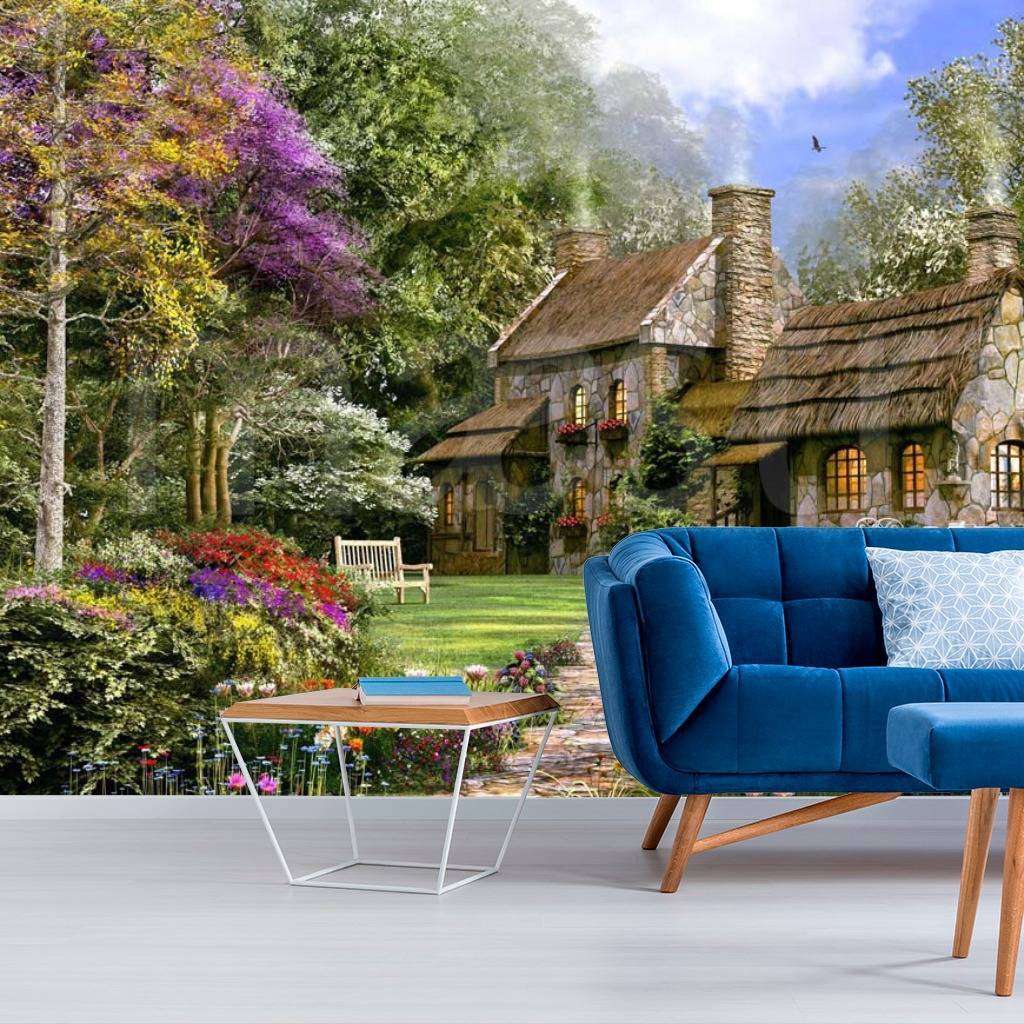 Фотообои Дом в зелени  8-130