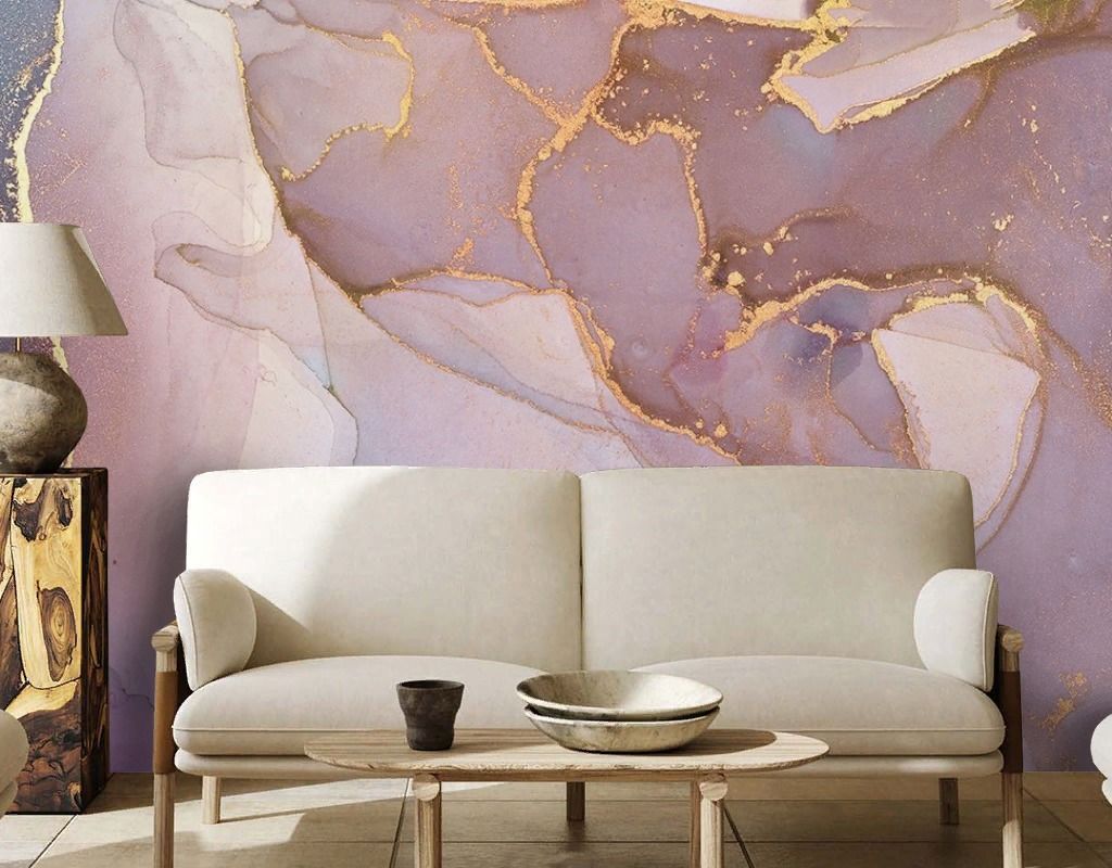 Фотообои Флюид Арт холодный розовый  9-2029