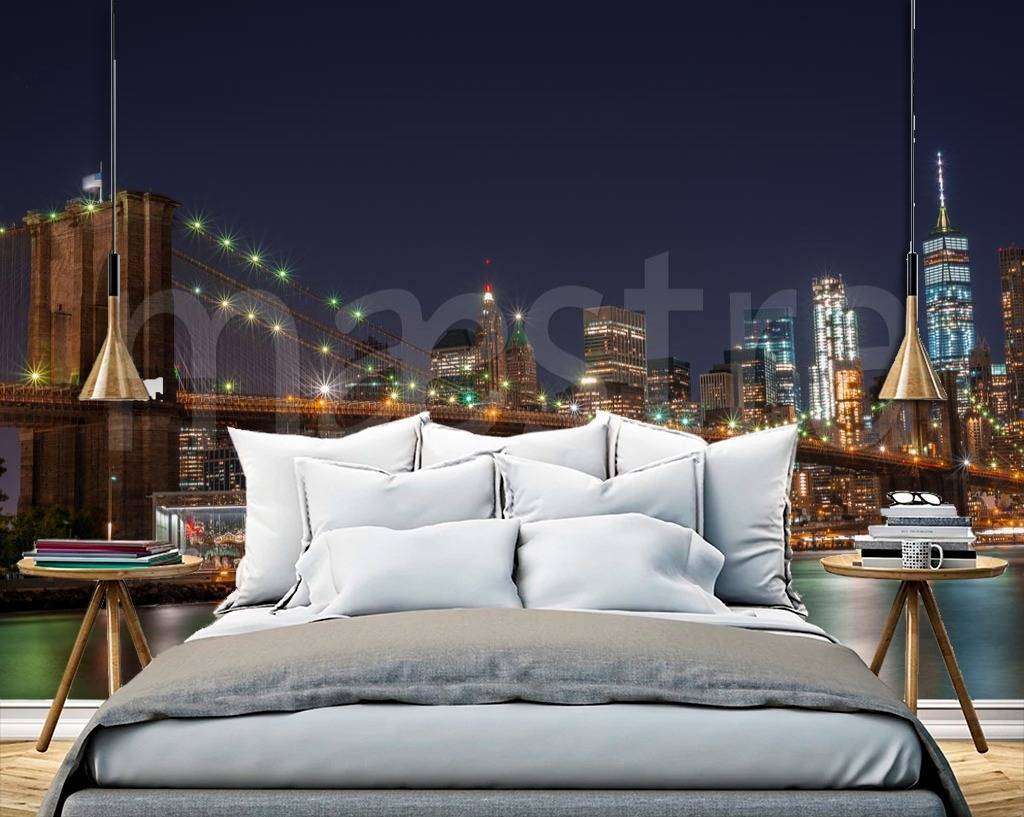 Фотообои в интерьере 3д бруклинский мост  9-844 фото