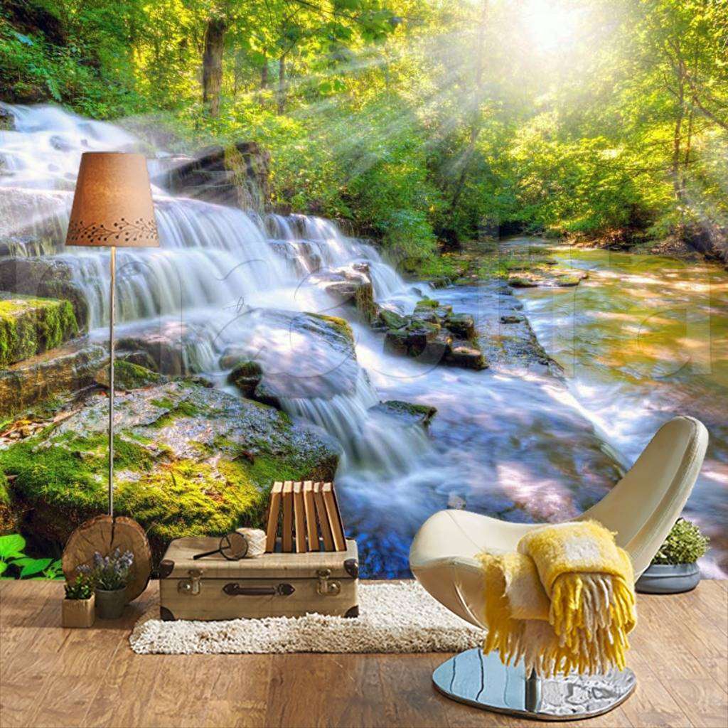 Фотообои Водопад брызги скалы  4-380