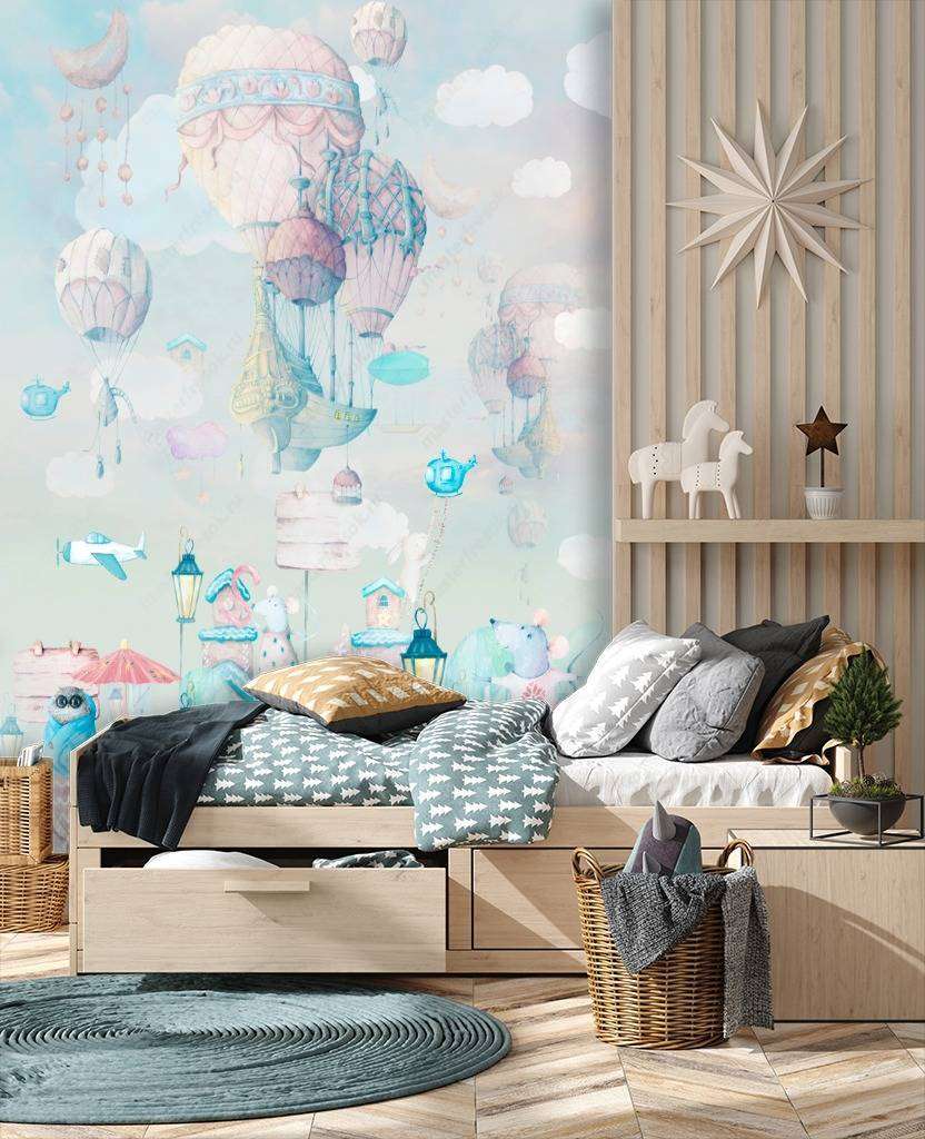 Фотообои в интерьере игрушечный город  13-186 фото