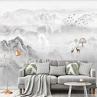 Фотообои Бесшовные обои на стену:  Животные в горах. Артикул: 15-668  