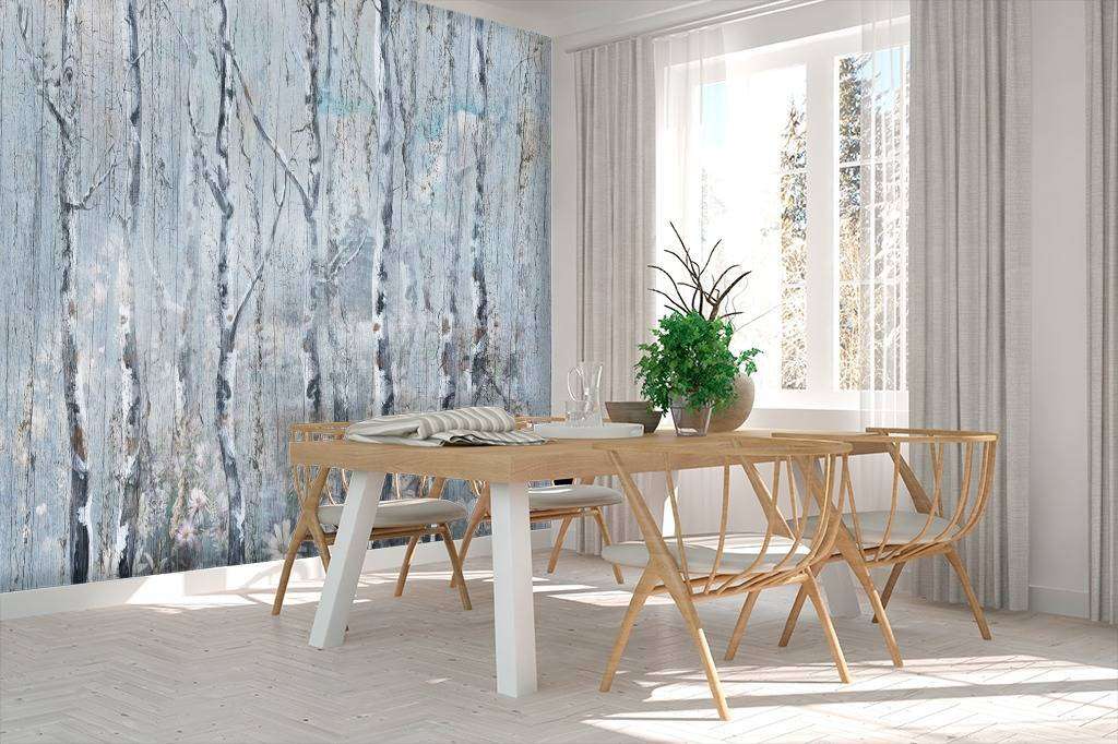 Фотообои в интерьере березы  13-074 фото