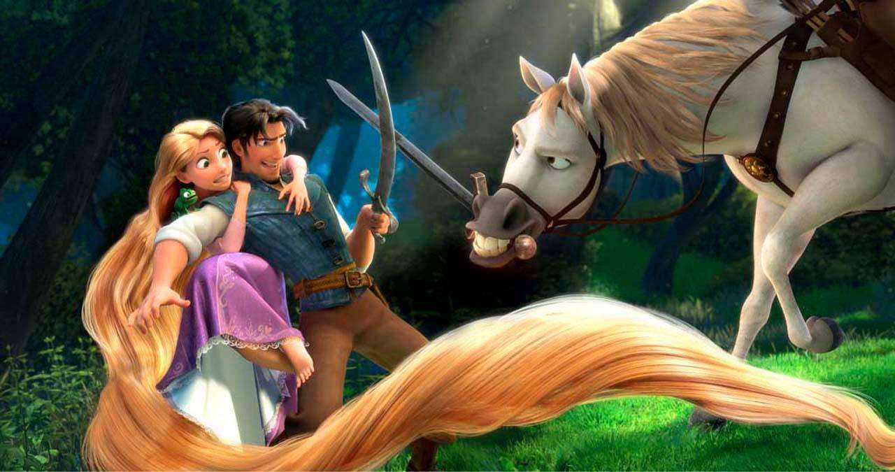 Фотообои в интерьере запутанная история рапунцель  4-408 фото