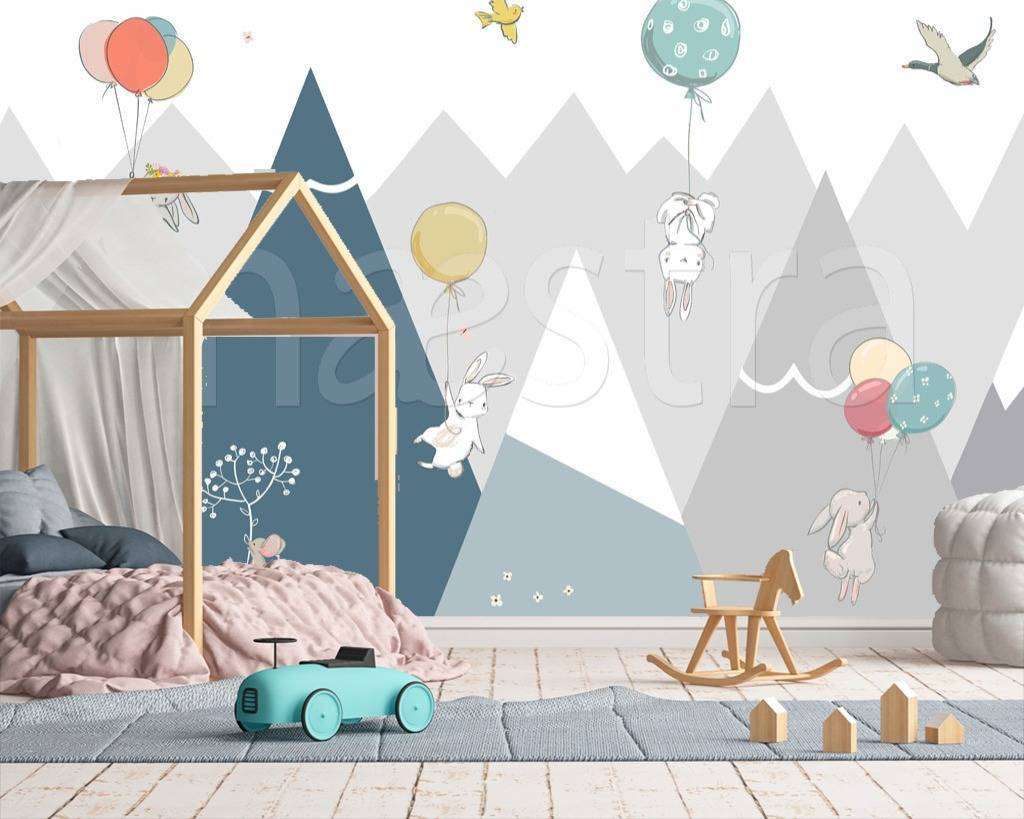 Фотообои в интерьере горы с животными  12-449 фото