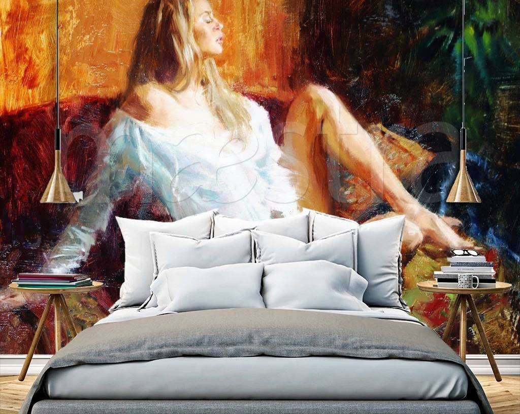 Фотообои Картина маслом девушка  4-437