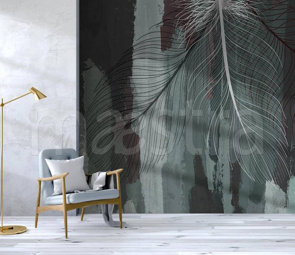 Фотообои Лофт перья  15-493