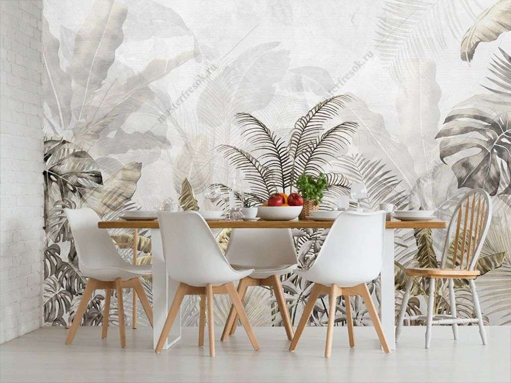 Фотообои в интерьере тропический серый лес  9-1865 фото