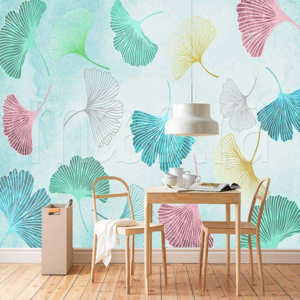 Фотообои в интерьере абстракция лепестки  15-491 фото