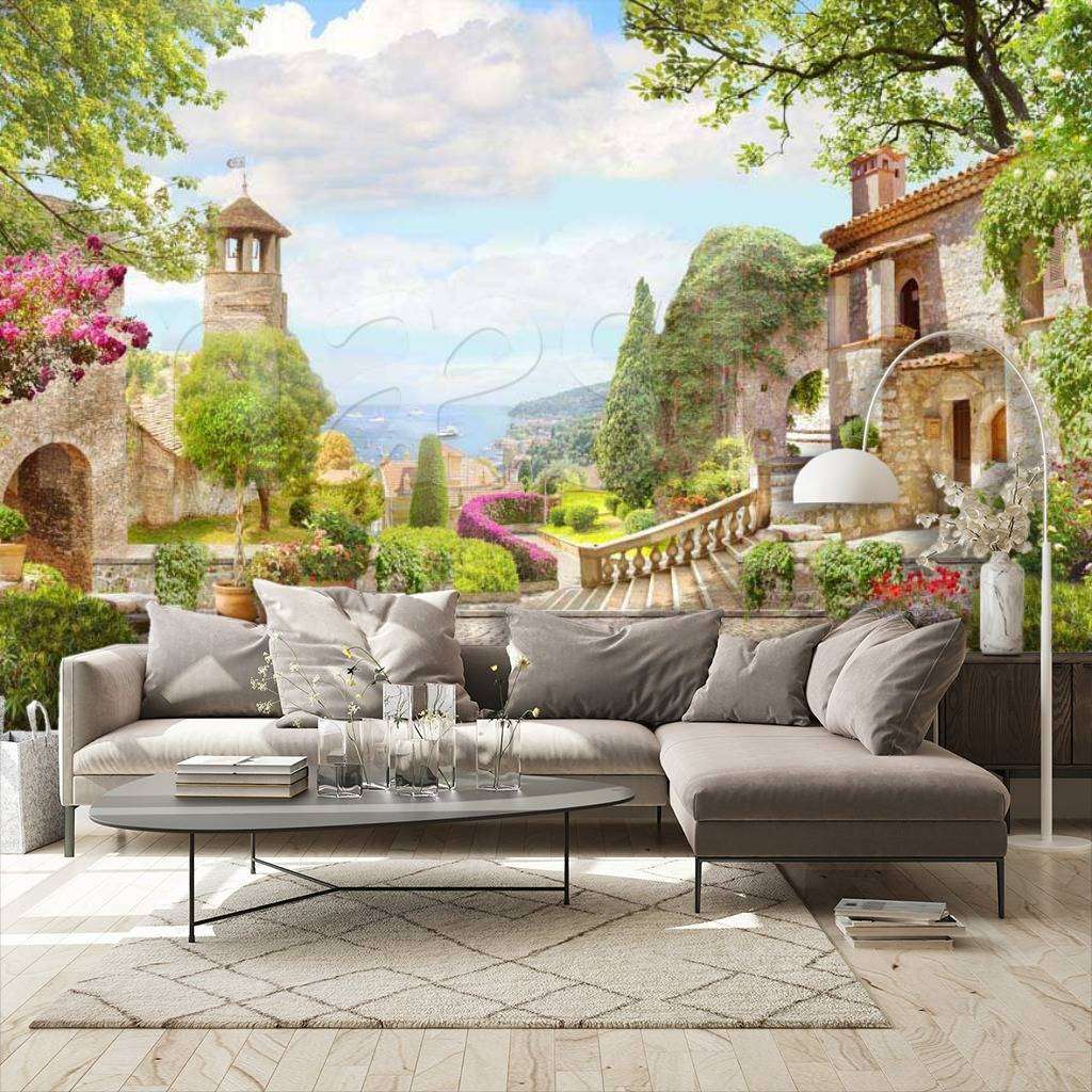 Фотообои Каменный домик с видом на море  6-140