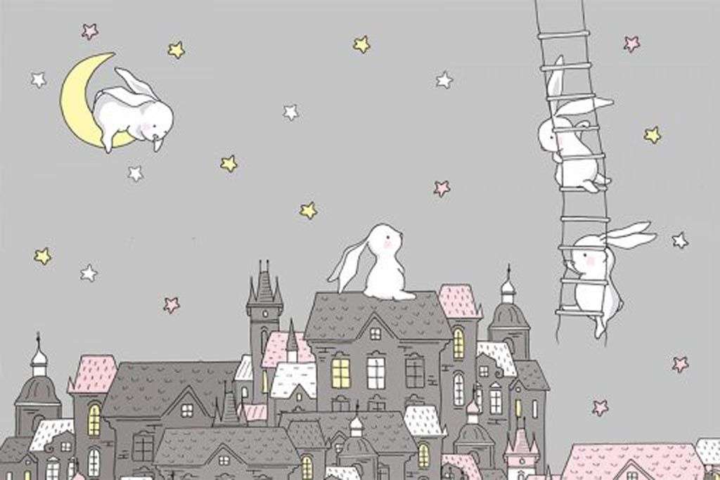 Фотообои в интерьере сказочные зайцы  12-1017 фото