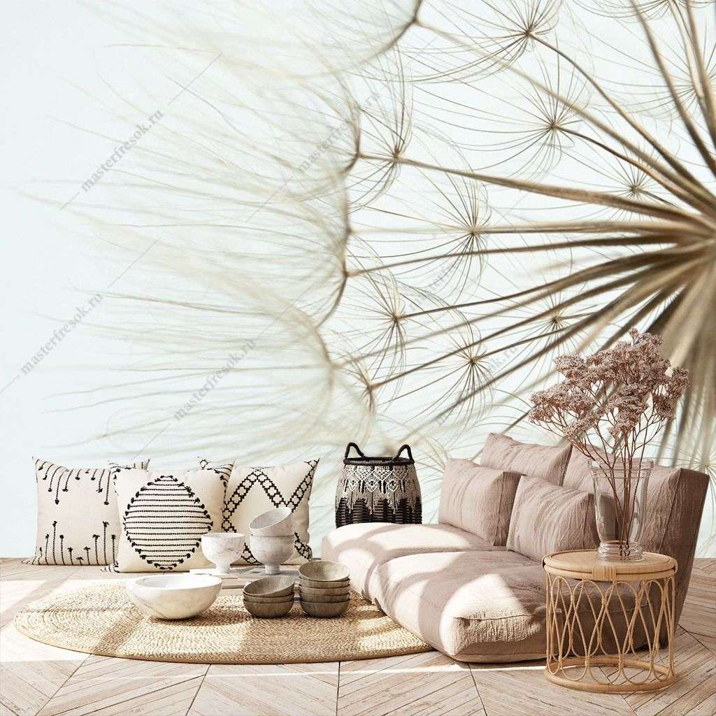 Фотообои в интерьере одуванчик большой  9-1772 фото