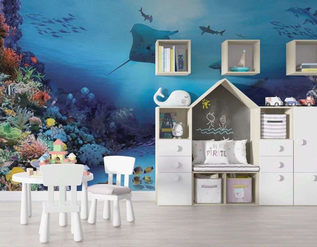 Фотообои в интерьере жители океана  17-0085 фото