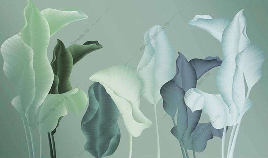 Фотообои в интерьере белые каллы  16-121 фото