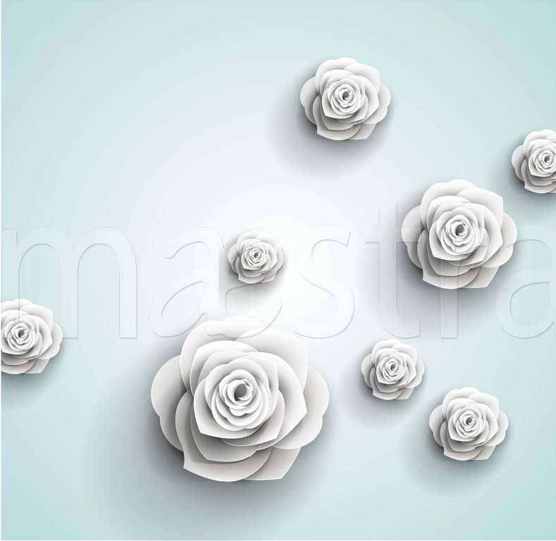 Фотообои в интерьере цветы 3д  10-328 фото