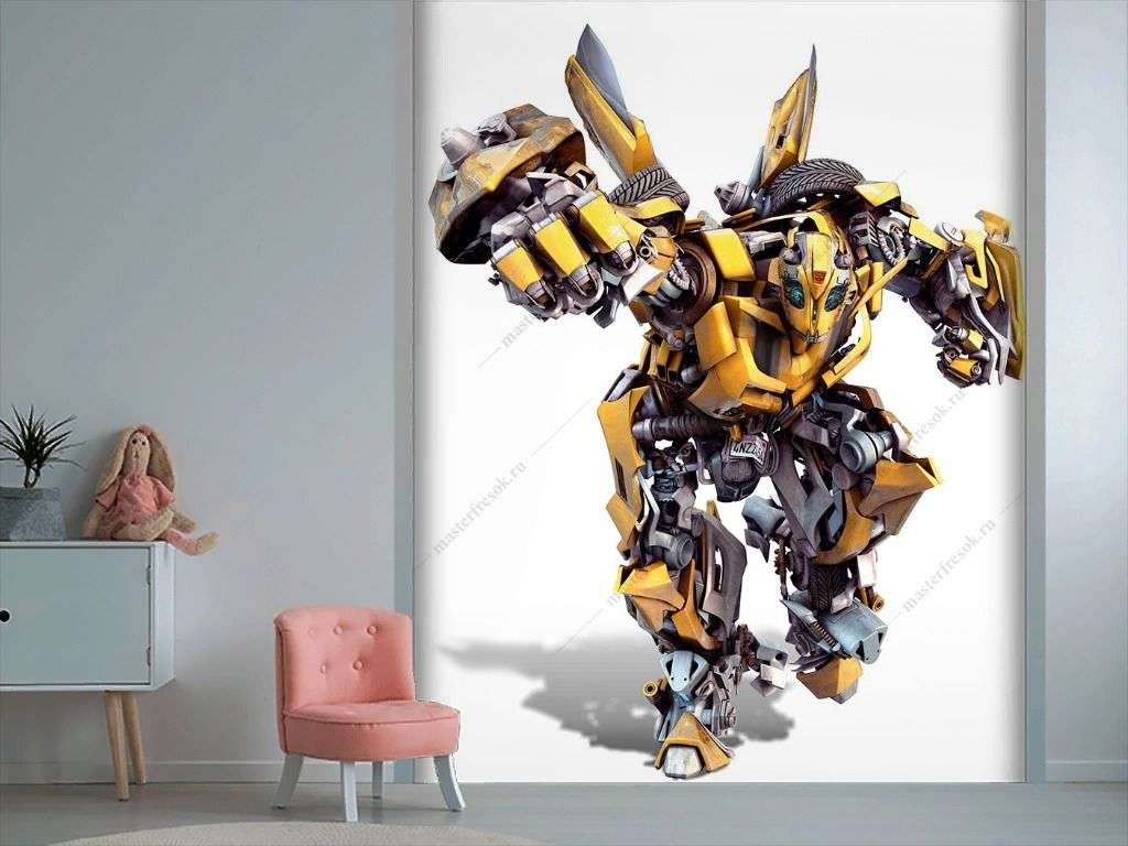 Фотообои в интерьере трансформер шмель бамблби  12-1301 фото