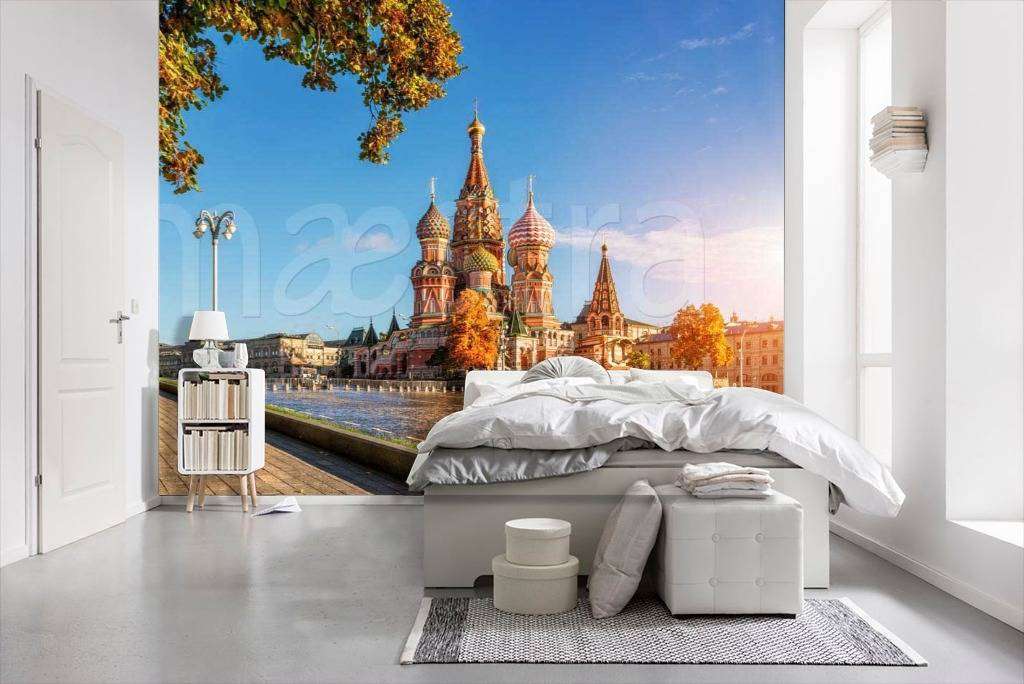 Фотообои Собор Василия блаженного после дождя  9-417