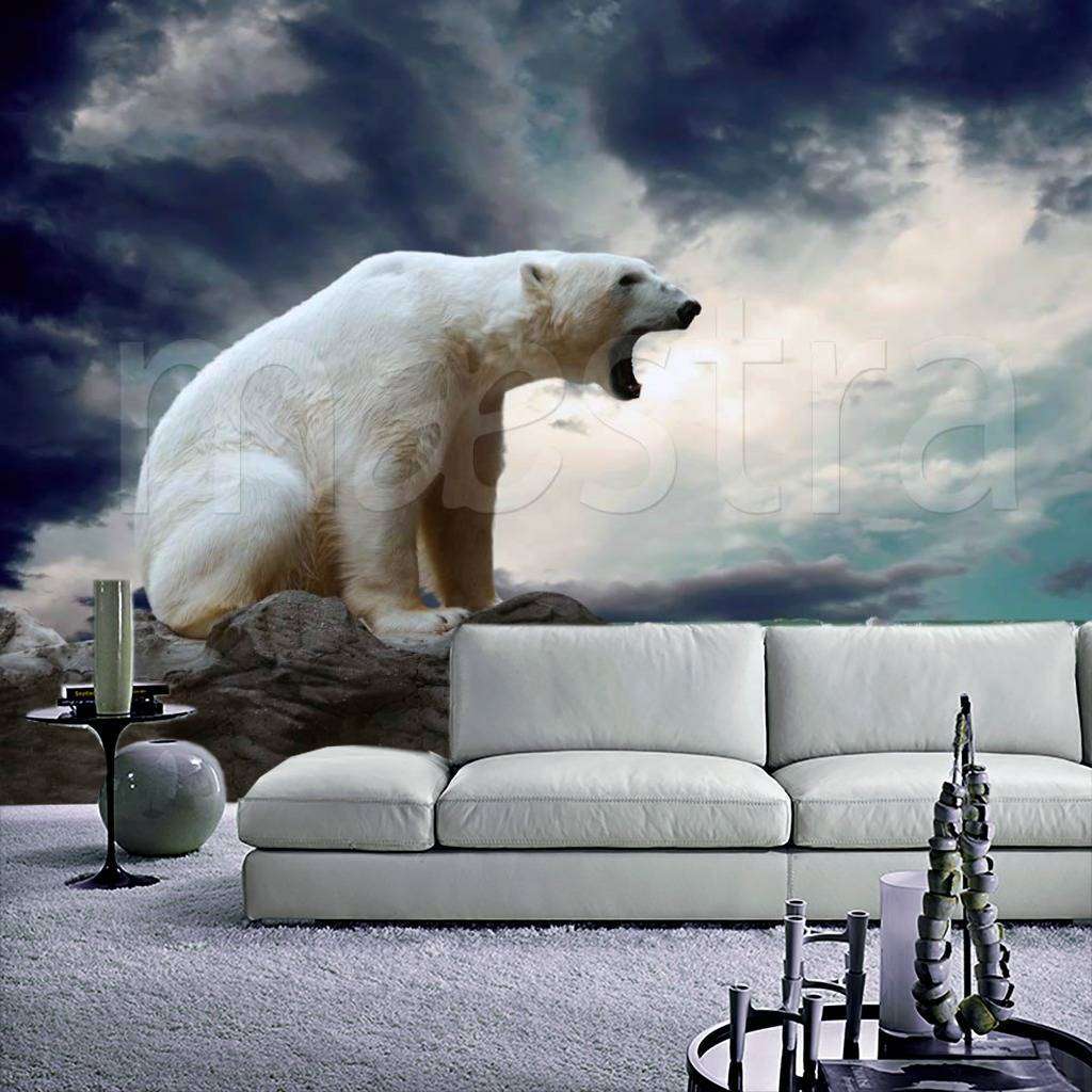 Фотообои Белый медведь на море  4-170