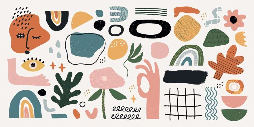 Фотообои в интерьере абстракция с цветами  9-1124 фото